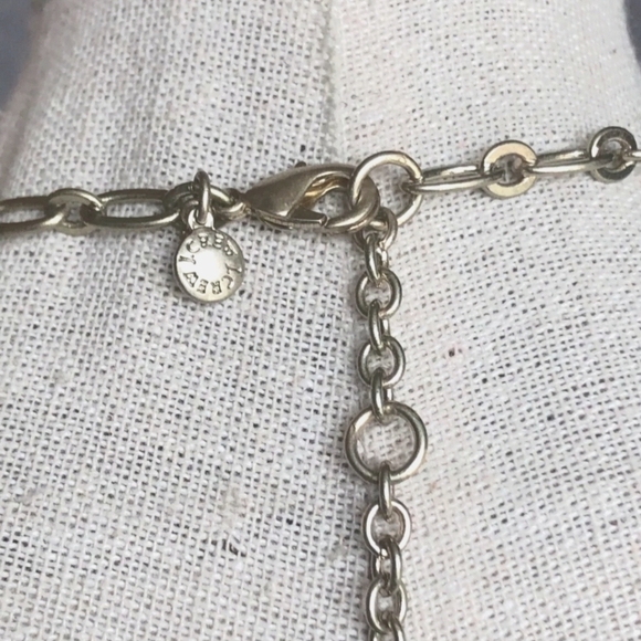 J CREW Crystal Navy Blue Green Stone Antique Gold Rhinestone Statement Necklace - Picture 3 of 4